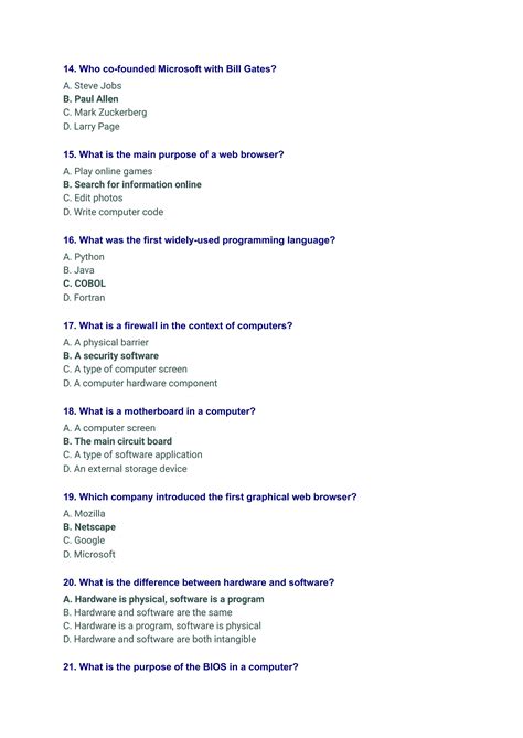 Basic Computer Test Questions 的图像结果