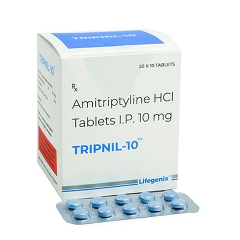 Amitriptyline HCL I.P. – 10 mg | TRIPNIL – 10