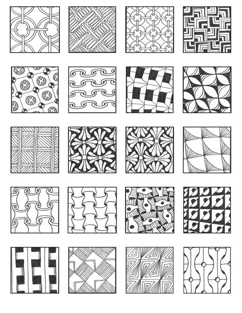 Image result for Printable Zentangle Patterns
