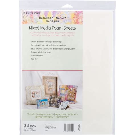 Rebekah Meier Designs Mixed Media Foam Sheets 9"X12" 2 Per Package ...