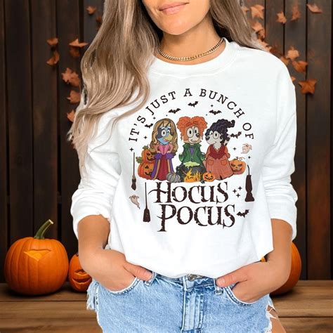 Bluey It'S Just A Bunch Of Hocus Pocus Shirt, Spooky Season Pumpkin Tee ...