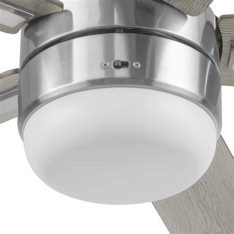 Harbor Breeze Boltz III Easy2Hang 52-in Brushed Nickel with Gray Blades ...