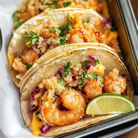 Crispy Coconut Shrimp Tacos with Sweet Mango Salsa – The Yummy Journey ...