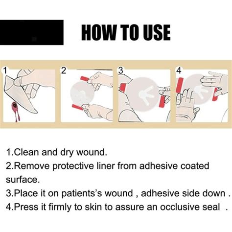 Buy 10Pcs First Aid Kit Vent Chest Seal Placement for Wound Online at ...