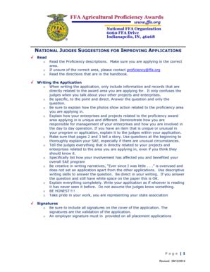 Fillable Online ffa Sample chapter officer application supplemental ...