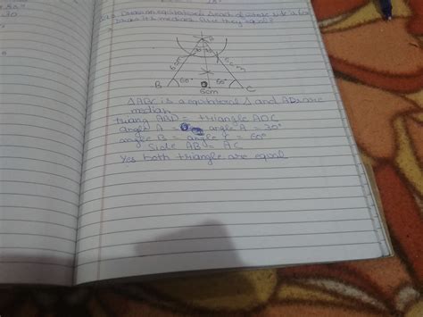 draw an equilateral triangle each of whose side is 6 CM draw its median ...