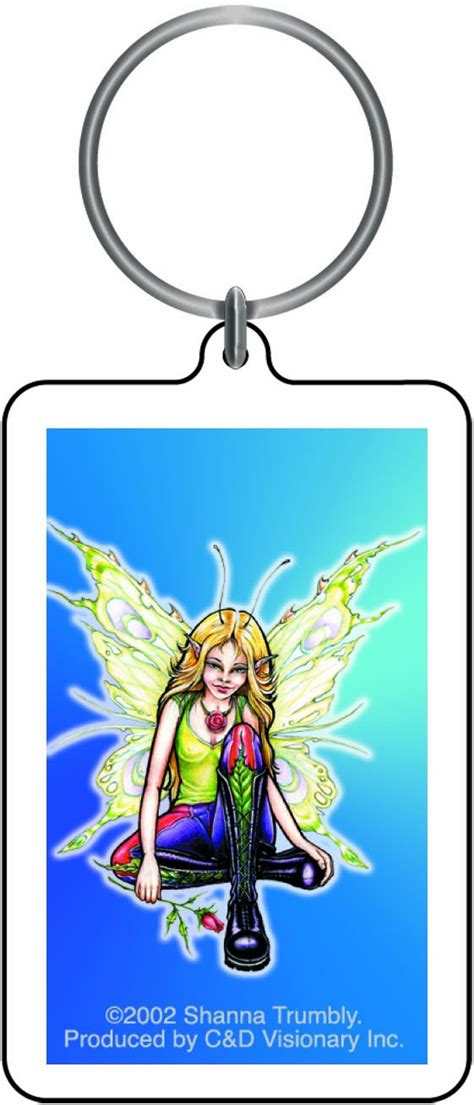 Licenses Products Shanna Trumbly Rose Fairy Lucite Key Chain : Amazon ...