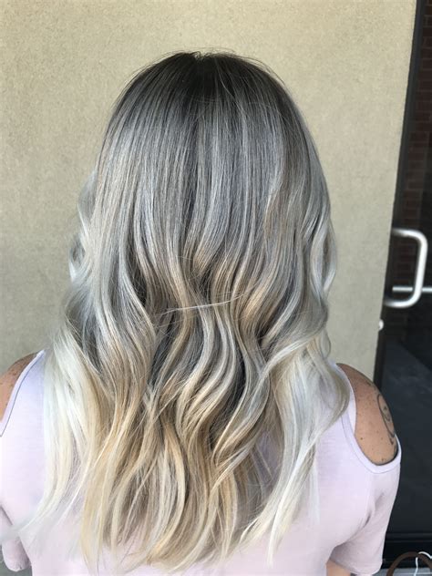 Shadow root and blonde Balayage