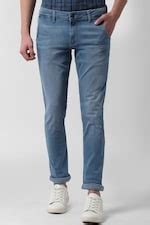 Buy Men Blue Mid Wash Jeans Online - 432365 | Peter England