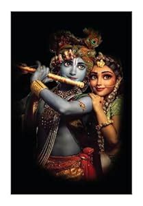 NS Creations Radha-Krishna Wall Poster | Self Adhesive Religious Wall ...