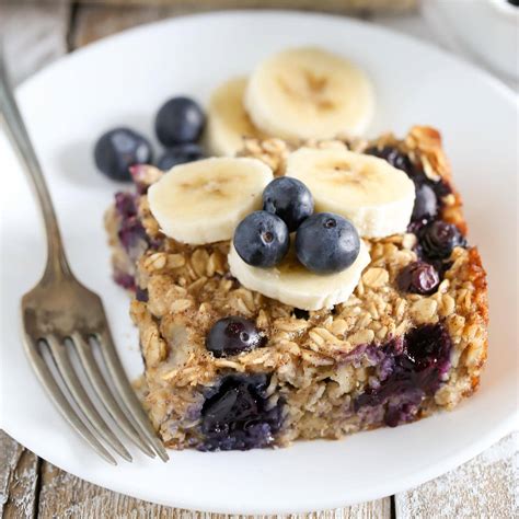 Blueberry Banana Baked Oatmeal - Live Well Bake Often