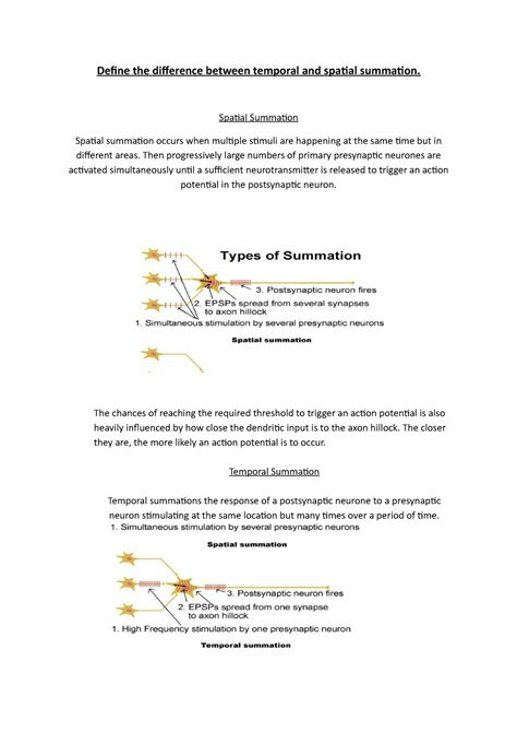 Summations - bio materials - Define the difference between temporal and ...