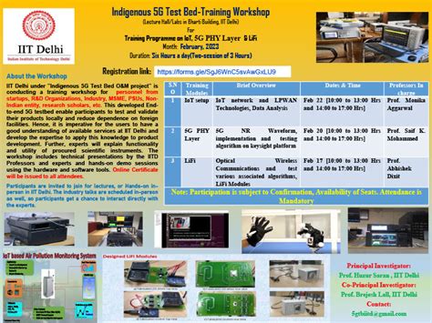 Indigenous 5G Test Bed-Training Workshop on IoT, 5G PHY Layer & LiFi in ...