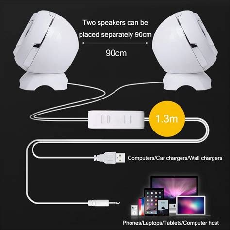 Buy Small Wired Computer Speakers, Bottom Diaphragm Bass Horns for ...