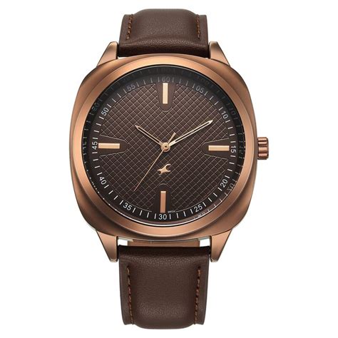 Buy Online Fastrack Stunners X Quartz Analog Brown Dial Leather Strap ...