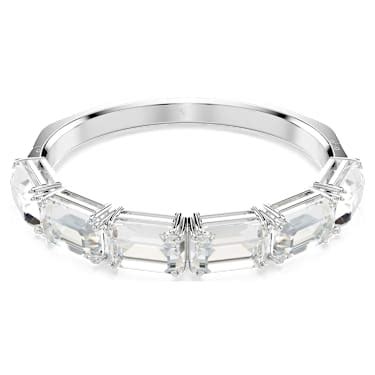 Millenia bangle, Octagon cut, White, Rhodium plated | Swarovski