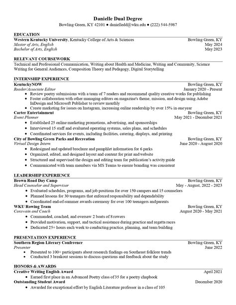 Resumes | Western Kentucky University