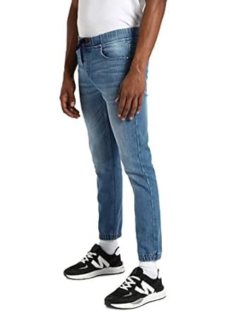 Buy Campus Sutra Men's Classic Blue Light -Washed Solid Patterned ...