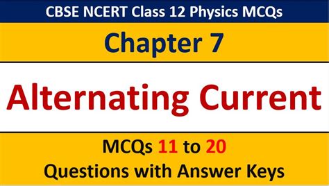Image result for Alternating Current Class 12 Term 1 MCQ
