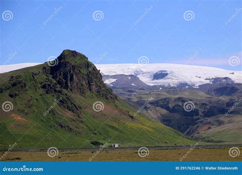 View of the Myrdalsjökull Glacier-Katla Volcano, Iceland Stock Photo ...