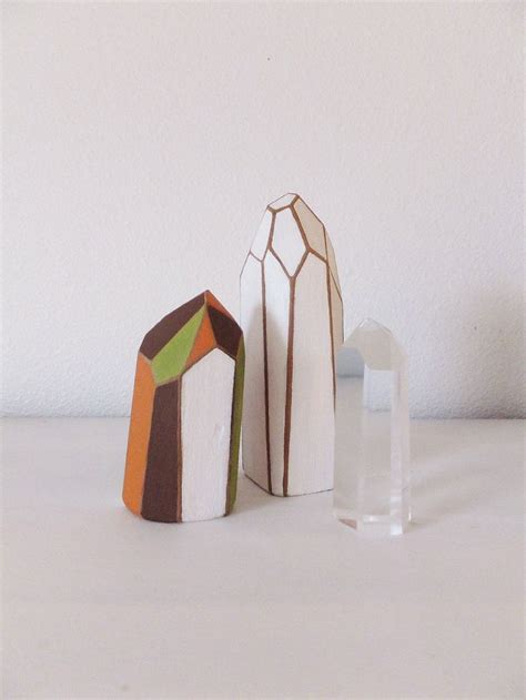 Mid Century Toned Wooden Crystal Sculpture Small Art Office Art Desk ...