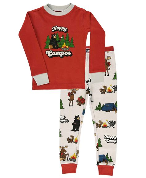 Happy Camper Kid Red PJ Set | LazyOne