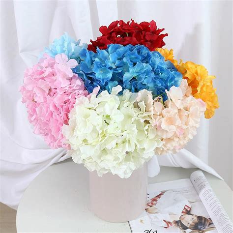 Artificial Flowers Hydrangea Branch Home Wedding Decor Autum Silk ...