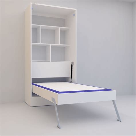 Single Size Wall Bed With Storage And Desk – InvisibleBed.com