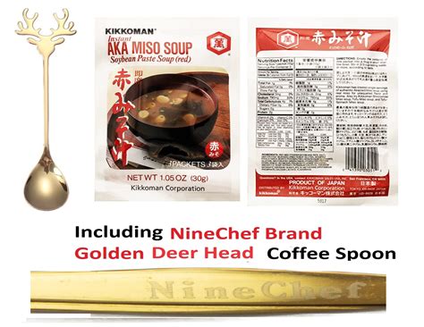 Kikkoman Instant AKA miso soup SoyBean Paste Soup Red (Pack 1) Plus ...