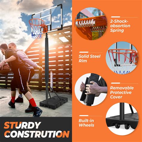 Snapklik.com : Basketball Hoop Outdoor 10ft Adjustable, Portable ...