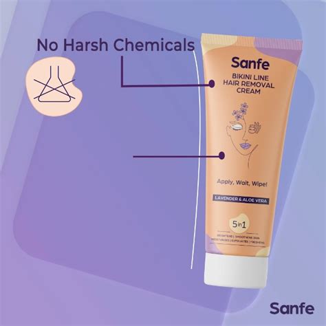 Sanfe Bikini Line Hair Removal Cream for Women | Natural Painless ...
