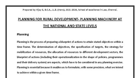 Panchayat Raj Institutions & Rural Development Planning (B.C.A., LL.B ...
