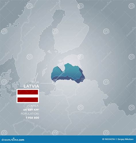Latvia information map. stock vector. Illustration of navigate - 96534256