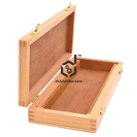 Micro Slide Box, Wooden, 50 Slides