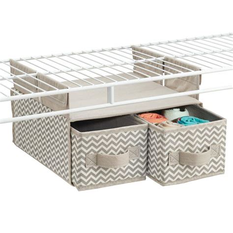mDesign Chevron Fabric Hanging Closet Storage Organizer, 2 Drawers for ...
