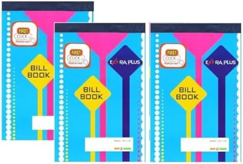 FIRST CLICK Bill Book Delta Pre Printed Bill/Invoice Format 3 Pc ...