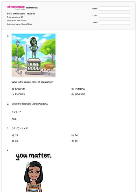 50+ Order of Operations (PEMDAS) worksheets for Class 4 on Wayground ...