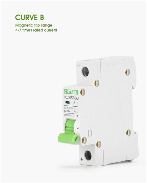 Buy 12V-110V DC Miniature Circuit Breaker, 15 Amp 1 Pole Battery ...