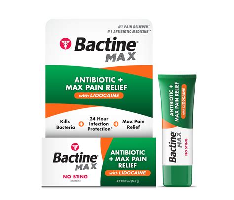 Bactine MAX Antibiotic + Pain Relieving Ointment - Antibiotic Ointment ...