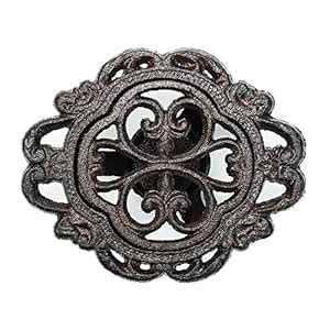 Sungmor Cast Iron Teapot Warmer Dish Cups Heater Pot Trivet - Rustic ...