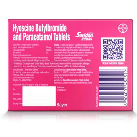 Buy Saridon Woman Tablets 5's | 19 Minutes Delivery | Apollo Pharmacy