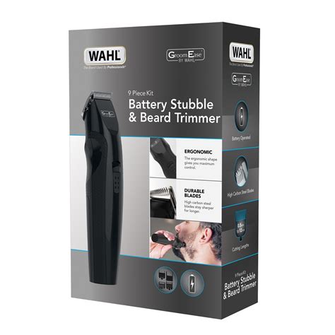 Wahl GroomEase 9 Piece Battery Stubble & | Grelly UK