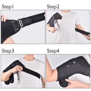 Buy Heat Therapy Shoulder Brace Adjustable Shoulder Heating Pad for ...