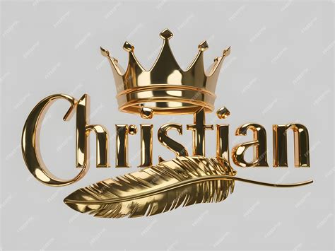 Premium Vector | Christian Name Logo Design Christian Name in Elegant ...