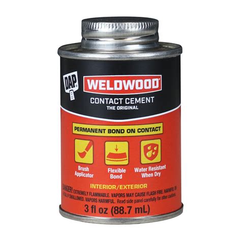 DAP Weldwood Original Contact Cement Adhesive Glue, Neoprene Rubber ...