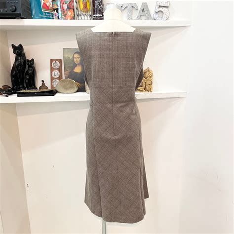 Pierre Cardin/one-piece/check/gray/squareneck/ribbon/ピエールカルダン/ワンピース ...