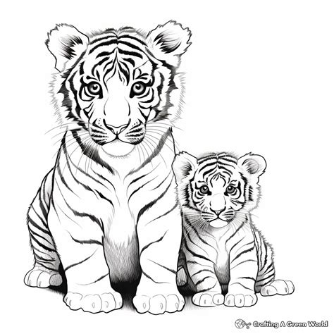 Tiger Cub Coloring Page Printable