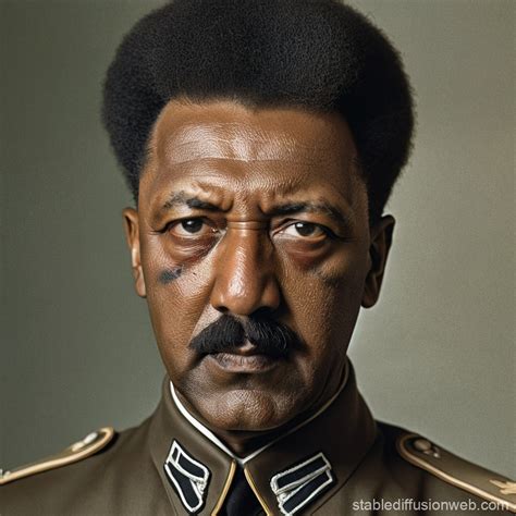 Hitler with Afro and Modern Haircut | Stable Diffusion Online