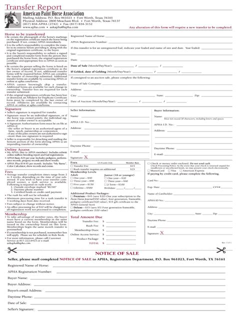 2011-2026 Form TX American Paint Horse Association Transfer Report ...