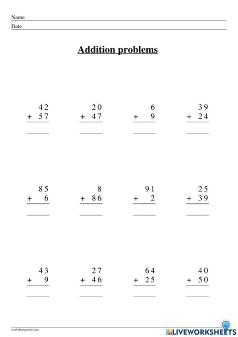 Image result for Math Addition Live Worksheets